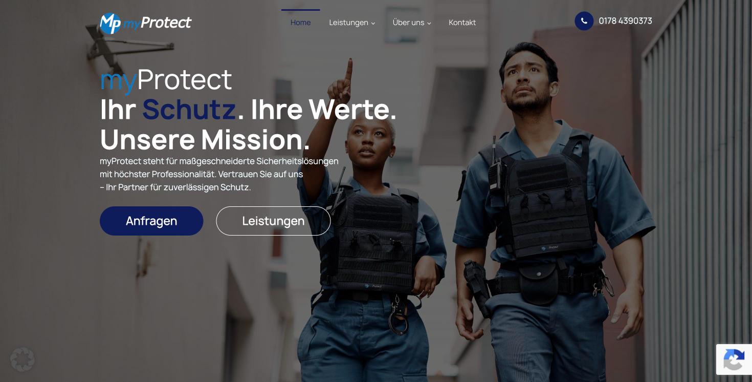 Website von myProtect