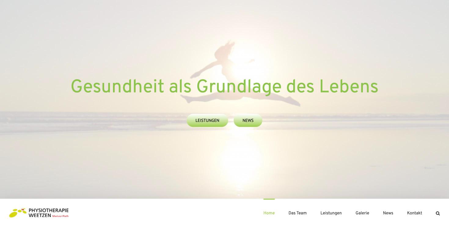 Website von Physiotherapie Weetzen