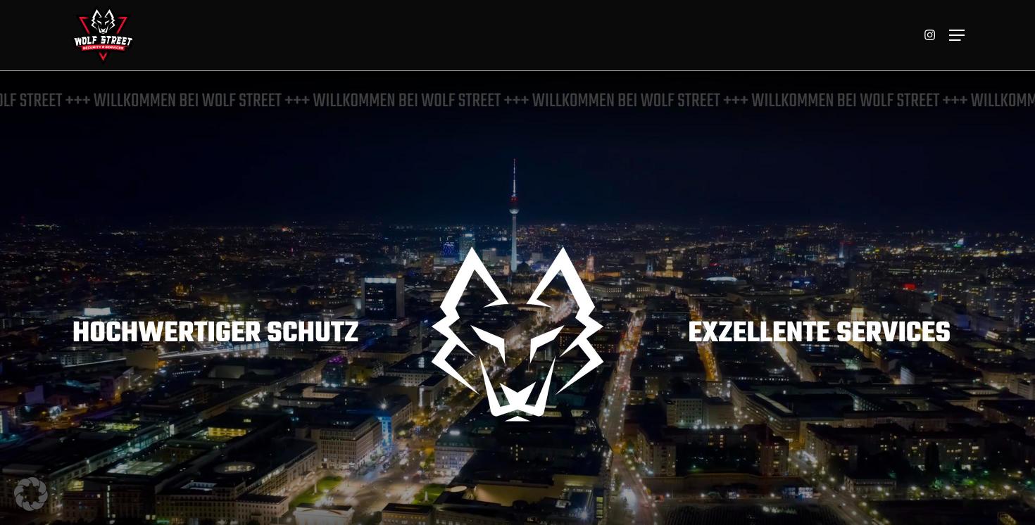 Website von Wolf Street Security & Services